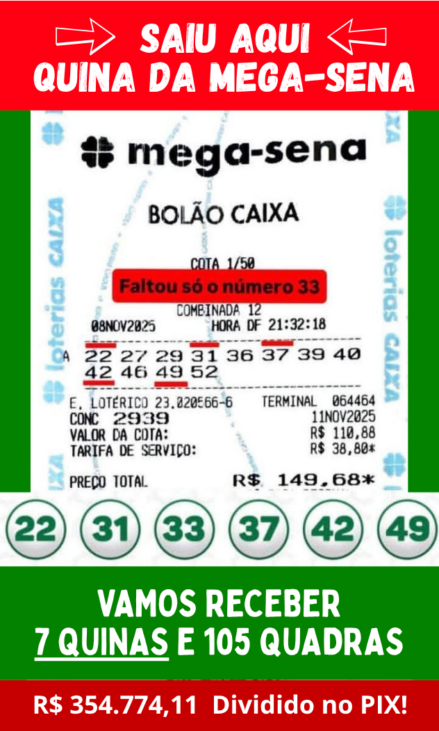 Mulher comemorando prêmio de R$850 milhões